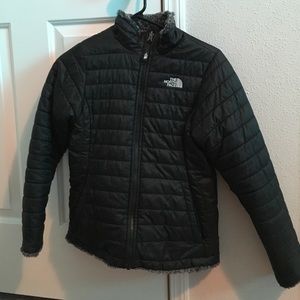 Girls L Reversible North Face Insulated Jacket
